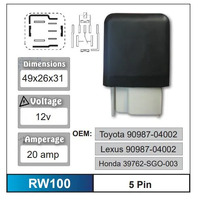Nice RW100 Relay 5 Pin 12 Volt 20 Amp for Honda Lexus & Toyota Models