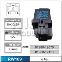 Nice RW109 Relay 3 Pin 12 Volt 30 Amp for Toyota Models 81980-12070 81980-12110
