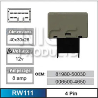 Nice RW111 Relay 8 Pin 12 Volt 8 Amp for Toyota Models 81980- 006500-4650