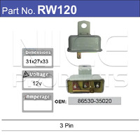 Nice RW120 Relay 3 Pin 12 Volt for Toyota Models 86530-35020