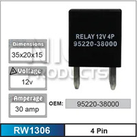Nice RW1306 Relay 4 Pin 12 Volt for Hyundai Models 95220-38000