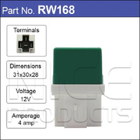 Nice RW168 Relay 4 Pin 12 Volt 4 Amp for Toyota Models 90987-03003