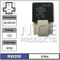 Nice RW200 Relay 5 Pin 12 Volt for Toyota Models 90987-02010 & 90987-04003