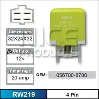 Nice RW219 Relay 4 Pin 12 Volt 20 Amp for Mazda Models 056700-8780