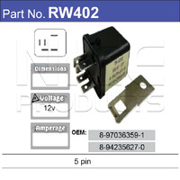 Nice RW402 Relay 5 Pin 12 Volt for Isuzu Models 8-94235627-0 8-97036359-1