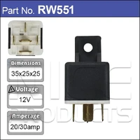 Nice RW551 Mini Relay 12V 5 Pin Change Over Type 30/20A Mounting Tab 033209150