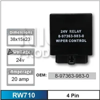 Nice RW710 Wiper Relay 24V 4 Pin 20 Amp 8-97363-983-0