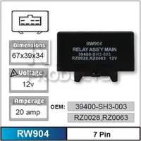 Nice RW904 Fuel Pump Relay 12V 7 Pin 20 Amp for Honda 39400-SH3003 RZ0028 RZ0063