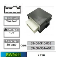 Nice RW9411 Relay 12V 7 Pin 30 Amp for Honda 39400-S10-003 39400-S84-A01