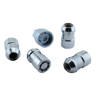 Nice S2Lock Heavy Duty Chrome Tapered Cone Seat Wheel Lock Nut Set 1/2" w/ Key