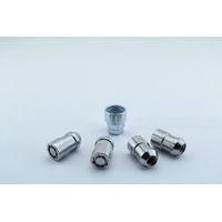 LOCK NUT SET 12 x 1.5mm TAPERED CHROME FOR 4WD SUV ALLOY STEEL WHEEL RIM 