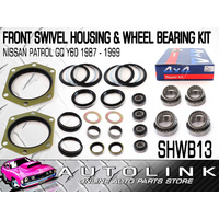 Front Swivel Housing & Wheel Bearing Kit for Nissan Patrol GQ Y60 1987-1999
