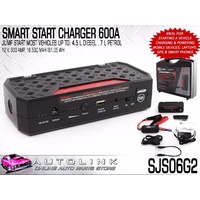 SMART JUMP START CHARGER 12V 600A TO 4.5L DIESEL & 7L PETROL ALL MOBILE iPHONE