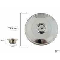 CPC LOCKING FUEL CAP CHROME FOR FORD FAIRLANE ZF ZG 1972 - 1974 SL71
