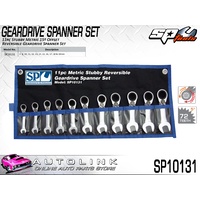 SP TOOLS 11PC STUBBY METRIC 15° OFFSET REVERSIBLE GEARDRIVE WRENCH/SPANNER SET