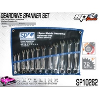 SP TOOLS 12PC SAE 0° OFFSET GEARDRIVE SPANNER SET WITH CARRY POUCH ( SP10262 )