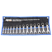 SP TOOLS SP10334 14PC STUBBY FLEXHEAD METRIC GEARDRIVE WRENCH SPANNER SET