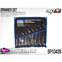 SP TOOLS 9PC METRIC 75° OFFSET RING SPANNER / WRENCH SET ( SP10429 )
