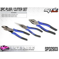 SP TOOLS PLIER / CUTTER SET - 3PC 200MM WITH EASY GRIP HANDLES SP32903