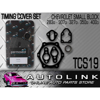 TIMING COVER GASKET SET CHEV SBC S/B 307 327 350 HK HT HG HQ BROUGHAM STATESMAN
