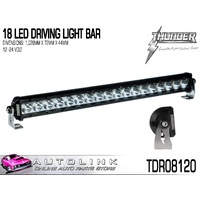 THUNDER 18 LED DRIVING LIGHT BAR WITH BRACKETS 12-24V 530 x 72 x 44mm TDR08120