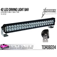 THUNDER 42 LED DRIVING LIGHT BAR WITH BRACKETS 12-24V 612 x 115 x 77mm TDR08224