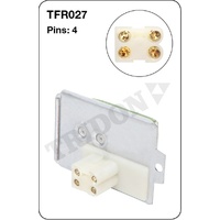 Tridon TFR027 Heater Fan Resistor 4 Pin for