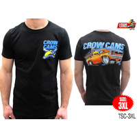 CROW CAMS BLACK T-SHIRT CHRYSLER CHARGER ARTWORK ON BACK SIZE: 3XLARGE TSC-3XL