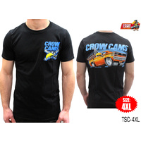 CROW CAMS BLACK T-SHIRT CHRYSLER CHARGER ARTWORK ON BACK SIZE: 4XLARGE TSC-4XL