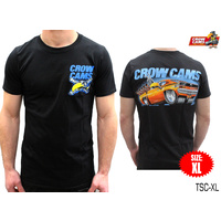 CROW CAMS BLACK T-SHIRT CHRYSLER CHARGER ARTWORK ON BACK SIZE: XLARGE TSC-XL