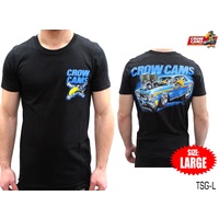 CROW CAMS BLACK T-SHIRT FORD XW GT ARTWORK ON BACK SIZE: LARGE TSG-L