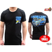 CROW CAMS BLACK T-SHIRT FORD XW GT ARTWORK ON BACK SIZE: SMALL TSG-S
