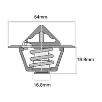 TRIDON THERMOSTAT 77°C 54mm FOR FORD CLEVELAND HI FLOW CHECK APPLICATION BELOW