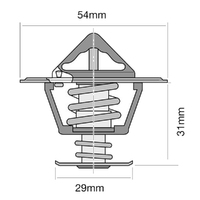 Tridon TT2033-170 Thermostat for Nissan Patrol GQ 6Cyl 4.2L TD42 Diesel 54mm 