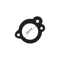 THERMOSTAT GASKET UNIVERSAL FITMENT 51mm WATER INLET - 3 BOLT HOLES