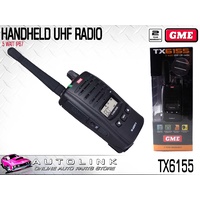 GME 80 CHANNEL UHF HANDHELD RADIO IP67 RATED LITHIUM ION BATTERY ( TX6155 )