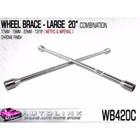 WHEEL BRACE LARGE - SIZES: 17mm 19mm 22mm 13/16" CHROME FINISH ( WB420C )
