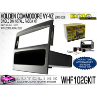 DNA WHF102GKIT HOLDEN COMMODORE VY - VZ SINGLE DIN STEREO INSTALL KIT - GREY