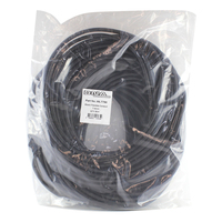 DNA Split Corrugated Flexi Loom Tube 7mm Black 50 Metre Roll WLT750