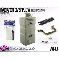 UNIVERSAL RADIATOR OVERFLOW / COOLANT BOTTLE - VERTICAL MOUNTING WITH BRACKET
