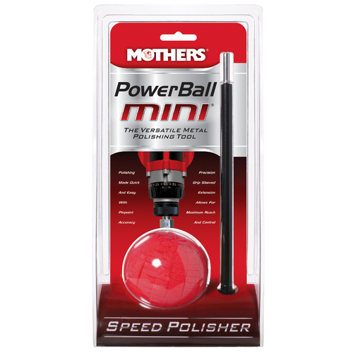 MOTHERS 05141 POWERBALL MINI POLISHING TOOL METAL ALLOY CHROME FOR DRILL