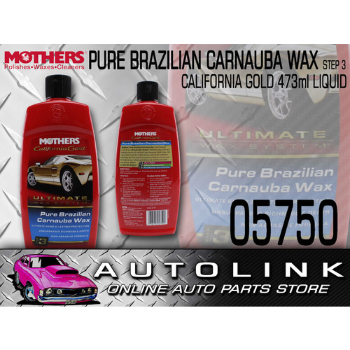 MOTHERS 05750 CALIFORNIA GOLD PURE BRAZILIAN CARNAUBA CAR WAX STEP 3 LIQUID