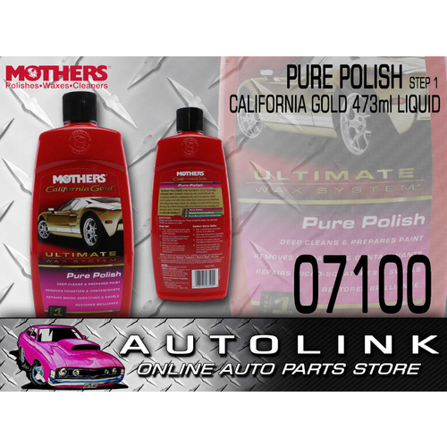 MOTHERS 07100 CALIFORNIA GOLD PURE POLISH STEP 1 ULTIMATE WAX SYSTEM LIQUID