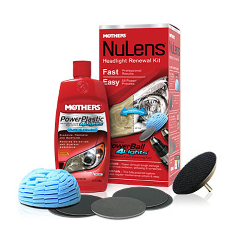 Mothers 07251 NuLens Head Light Renewal Kit - Easily Restores Head Lamp Lenses