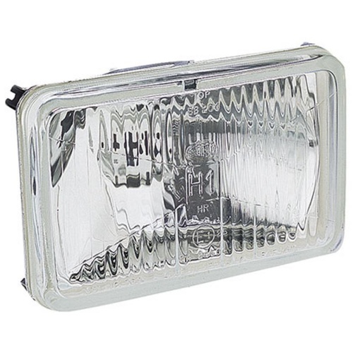 HELLA 1044 SEMI SEALED BEAM GLASS RECTANGLE HEADLIGHT 165 x 100mm - H4 GLOBE x1