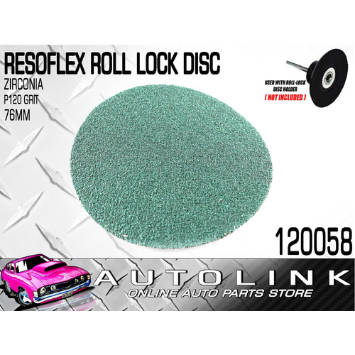 RESOFLEX 76mm ROLOC DISC P120 GRIT ZIRCONIA FOR PANEL SHOP SANDING GRINDING x1