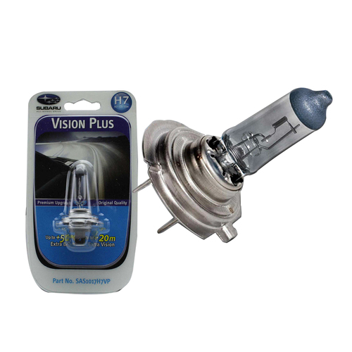Philips H7 Vision Plus 12 Volt 55W Headlight Globes 2 Pin 3500K 20 Meter More x 2