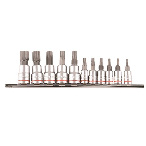 Kincrome 13646 Tamper Proof Torx Socket Set 11 Piece 1/4 & 3/8″ Square Drive