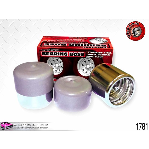 TROJAN BEARING BOSS 45mm 1.78" GREASABLE BEARING CAPS FOR BOAT TRAILER PAIR 1781