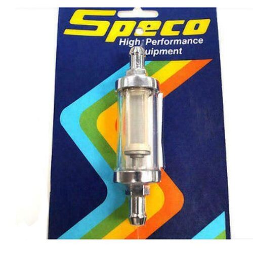 Speco 28C380 Inline Carby Fuel Filter 3/8" Inlet / Outlet With Glass Cover